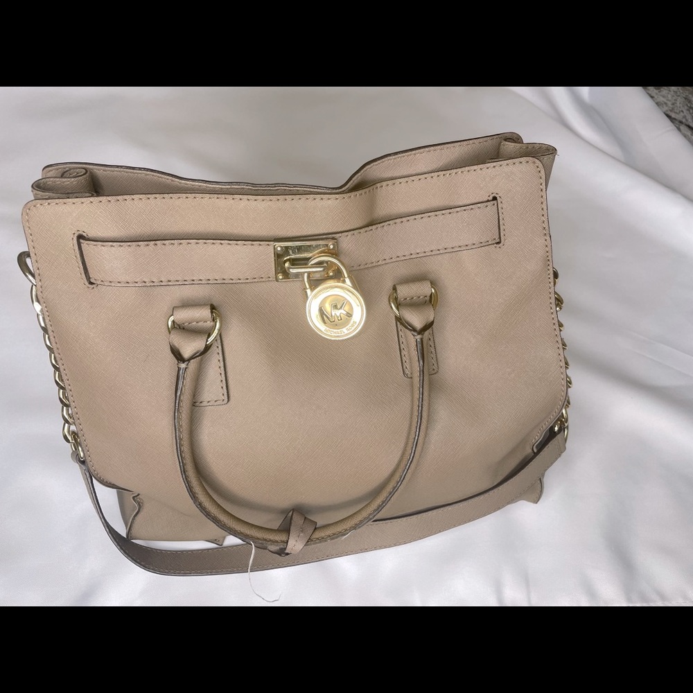 Taupe Michael Kors Hamilton purse
